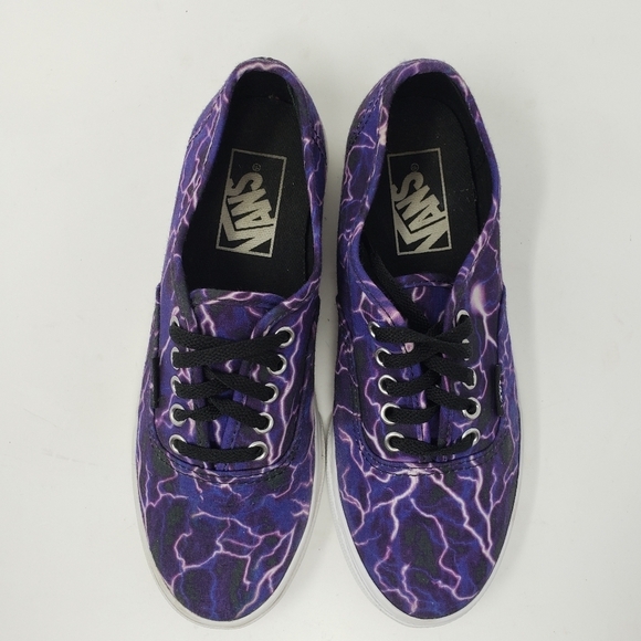 Vans Lo Pro Purple Lightning Bolt Sneakers size 6 - Picture 2 of 8